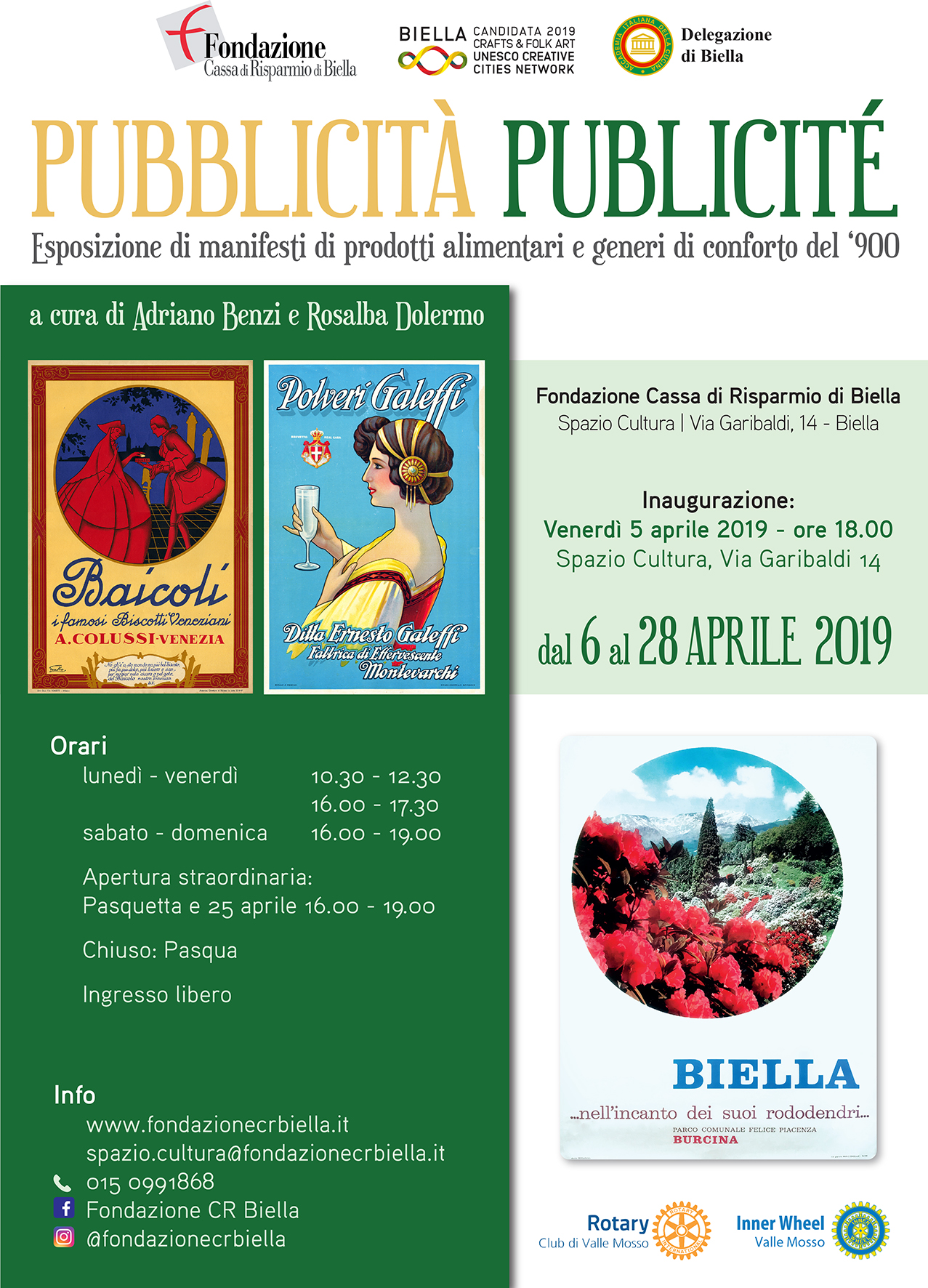 PUBBLICITA' PUBLICITE' 2019 - BIELLA 